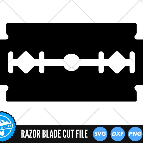 Razor Blade SVG Files | Barber Shop SVG Cut Files | Shaving Razor Vector | Razor Vector | Razor Silhouette