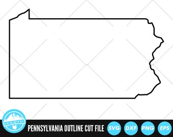 Pennsylvania Outline SVG Files | Pennsylvania Cut Files | United States of America Vector Files | Pennsylvania Vector | PA Map Clip Art