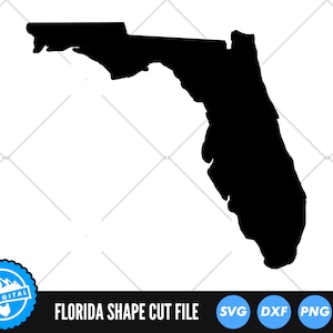 SVG-bestanden van de staat Florida | Florida silhouet gesneden bestanden | Vectorbestanden Verenigde Staten van Amerika | Florida-vector | Illustraties kaart Florida