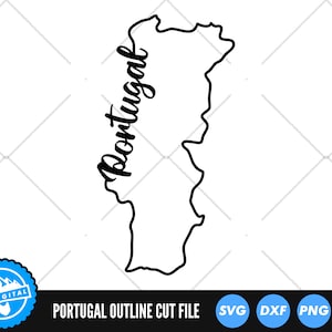 Portugal SVG | Portugal Cut Files | Portugal Outline SVG | Portugal Silhouette SVG | Portugal Map Clip Art | Portugal Vector