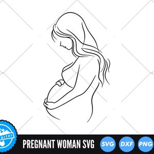 Kobieta w ciąży SVG | Plik do cięcia macierzyństwa | Dziecko SVG | Wektor najlepsi przyjaciele | Dzień Matki SVG | Plik do cięcia sylwetki ciąży