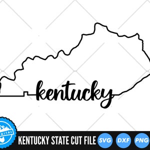 Kentucky Outline with Text SVG Files | Kentucky Cut Files | United States of America Vector Files | Kentucky Vector | Kentucky Map Clip Art