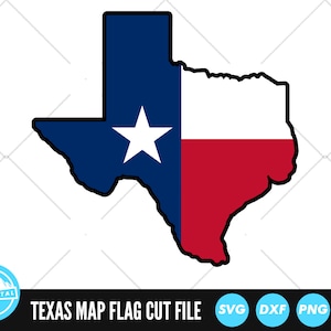 Texas Karte Flagge SVG-Dateien | Texas State Karte und Flagge Cut Files | Texas Vektordateien | Texas Form Vektor | Texas Clip Art