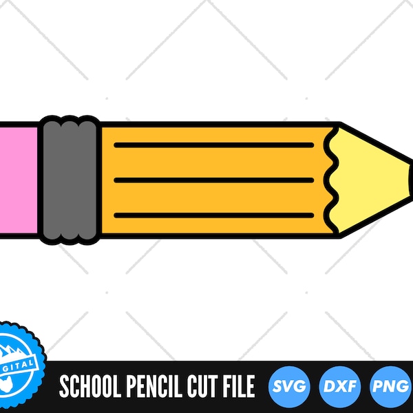 Pencil SVG Files | School Pencil SVG Cut Files | Teacher Clip Art Vector Files | Back To School Clip Art