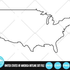 SVG-bestanden kaartoverzicht VS | Silhouetomtrek VS | Verenigde Staten Vorm | Svg van de Verenigde Staten van Amerika