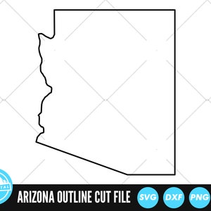 Fichiers SVG contour de l'Arizona | Fichiers de découpe Arizona | vectoriels des États-Unis d'Amérique | vectorielle de l'Arizona | Clipart Carte Arizona