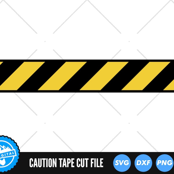 Waarschuwing Tape SVG-bestanden | Gele tape gesneden bestanden | Zwarte en gele tape vectorbestanden | De Vector | van de bouw Waarschuwing Tape Clip Art