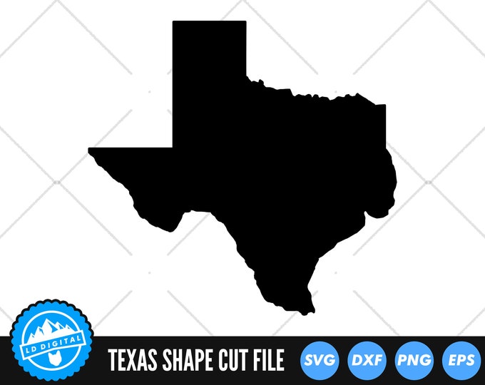 Texas Outline SVG: Vector Cut File for Cricut, Silhouette - Etsy Canada