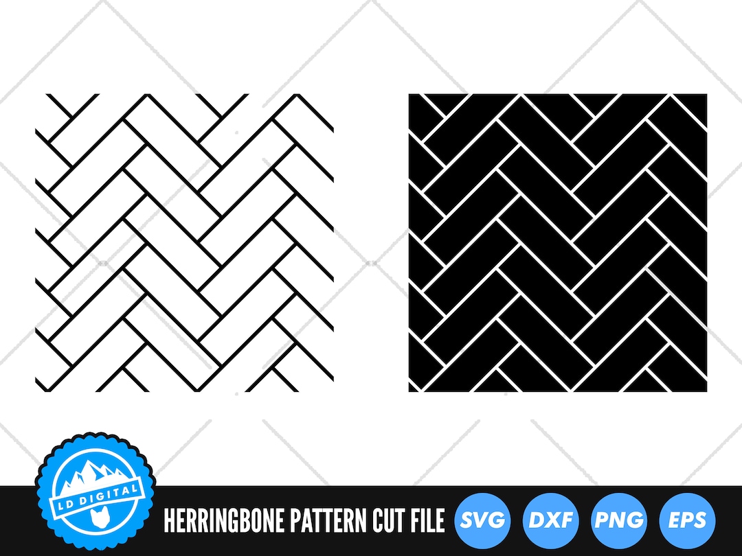 Herringbone Pattern SVG Files Seamless Herringbone Pattern Cut Files