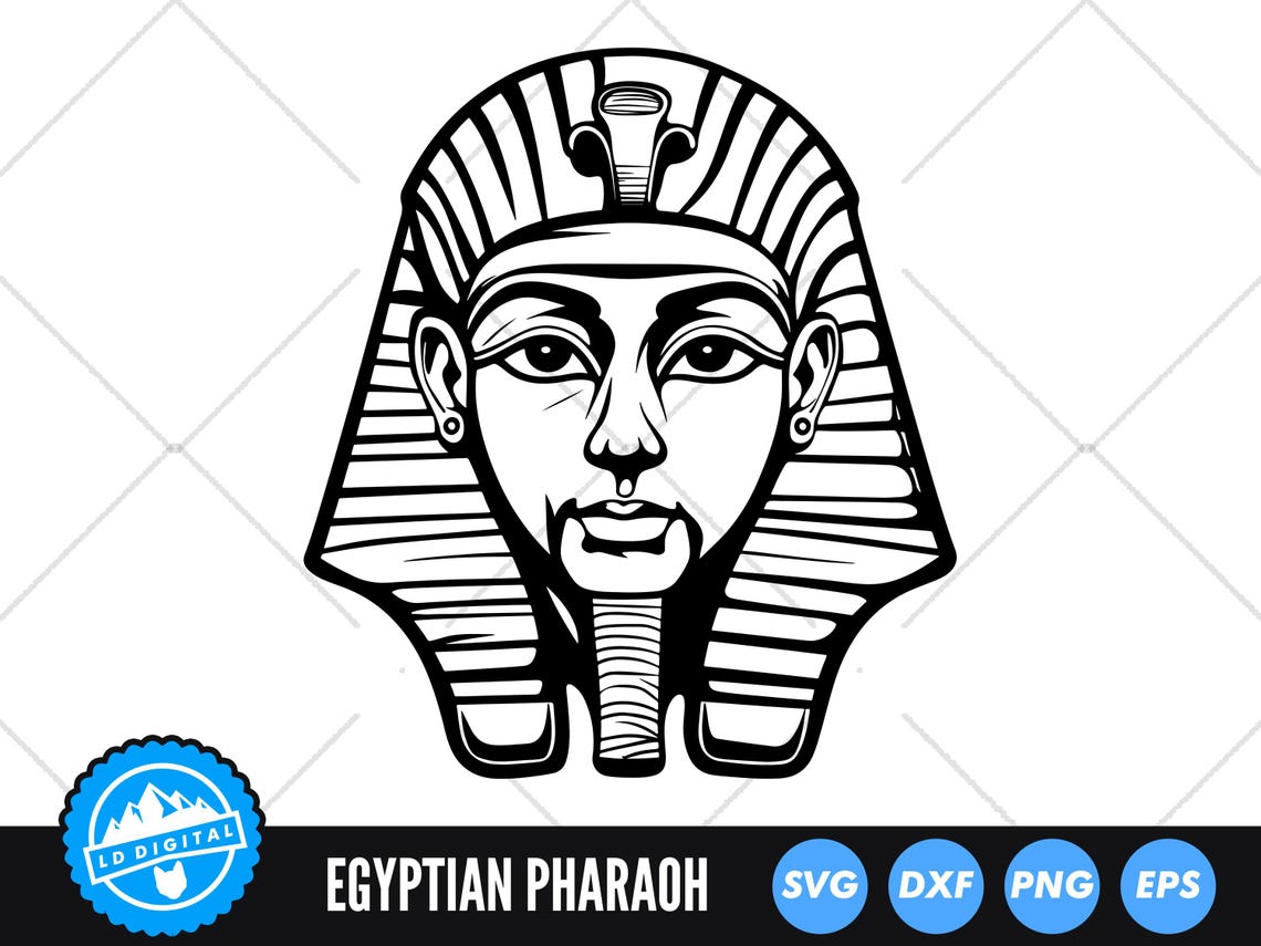 Egyptian Pharaoh SVG, Ancient Egypt Clipart, Pharaoh Silhouette ...