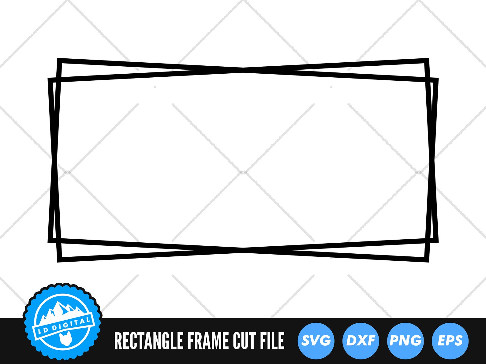Open Double Rectangle Double Rectangle Frame SVG Files | Frame Cut Files | Shape SVG Vector ...