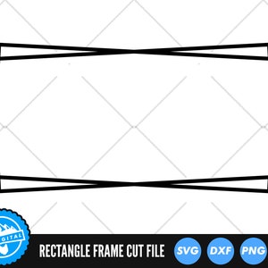 Dubbele rechthoek frame SVG-bestanden | Frame gesneden bestanden | Vorm SVG-vector | Randvector | Rechthoekige Svg | Rechthoekig gesneden bestand