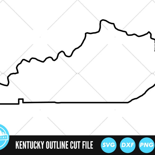 Kentucky Outline SVG Files Kentucky Cut Files United - Etsy