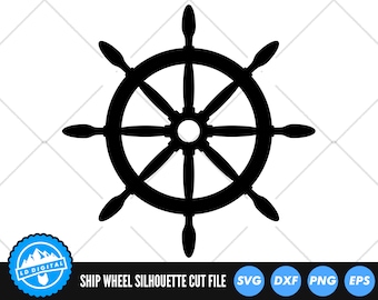 Ship Wheel SVG Files | Nautical Ship Wheel SVG Cut Files | Ship Wheel Clip Art Vector Files | Ship Steering Wheel Clip Art