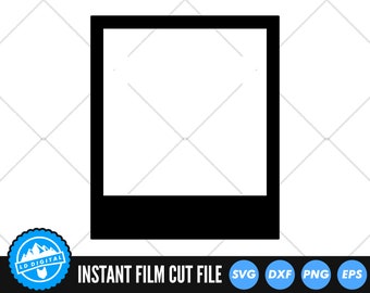 Instant Film SVG Files | Camera Film SVG Cut Files | Camera Vector | Instant Film Silhouette Vector | Negative Film Strip Clip Art