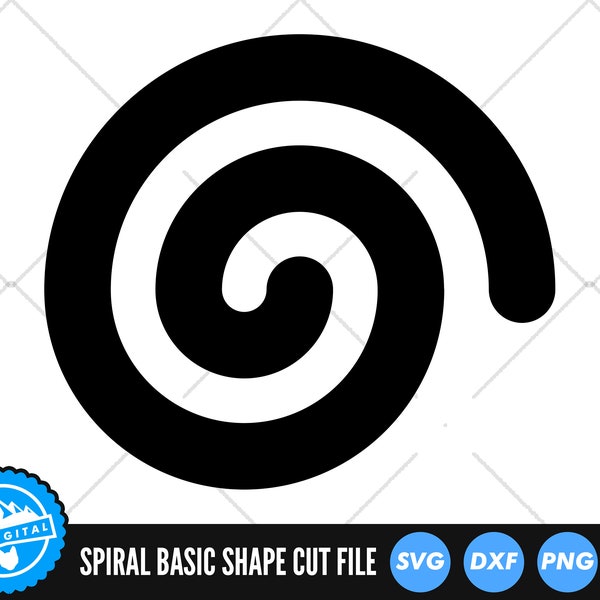 Spiral Silhouette SVG Files | Basic Shapes Cut Files | Swirl Silhouette Vector Files | Spiral Life Vector | Spiral Pulse Clip Art
