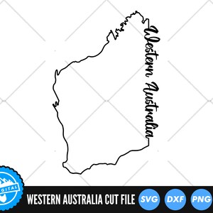 Western Australia Outline SVG Files | WA Cut Files | Australian States Vector Files | Western Australia Vector | WA Map Clip Art | CnC Files