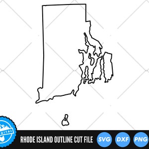Rhode Island Umriss SVG-Dateien | Rhode Island Cut-Dateien | Vereinigten Staaten von Amerika-Vektorgrafik | Rhode Island Vektor | Rhode Island Karte Clip Art