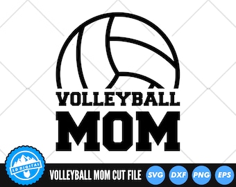 Fichiers SVG pour maman volley-ball | Fichiers découpés pour maman de volleyball | vectorielles de volley-ball maman | Vecteur de volley-ball | Clipart Volley-ball