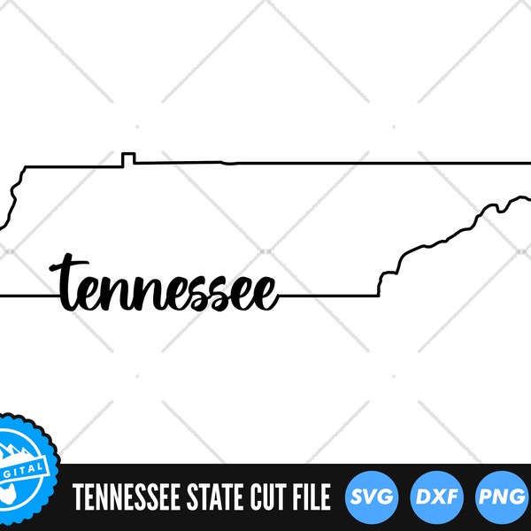 Tennessee Outline with Text SVG Files | Tennessee Cut Files | United States of America Vector Files | Tennessee Vector | TN Map Clip Art