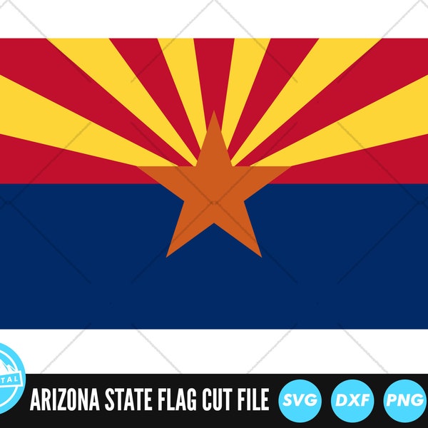 Arizona State Flag SVG Files | Arizona Flag Cut Files | United States Flags | Arizona Flag Vector | Arizona Flag Clip Art