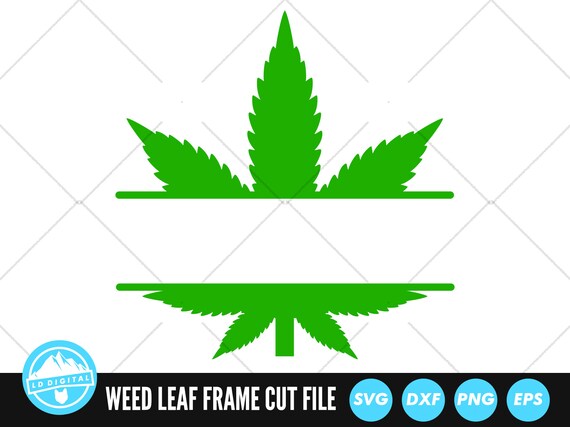 Download Smoke Weed Leaf Split Frame SVG Cannabis Monogram Frame 420 SVG Marijuana Leaf Pothead SVG Clip ...