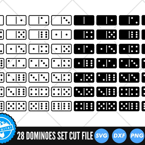 Dominoes SVG Files | Tiles Cut Files | Domino SVG Vector Files | Dominoes Vector | Dominoes Clip Art
