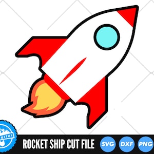 Archivos SVG de nave espacial / Archivos de corte de nave espacial / Archivos vectoriales de cohete / Vector de cohete - Imágenes prediseñadas de cohete - Archivos CnC