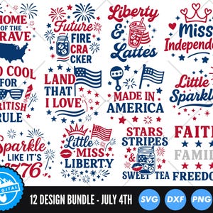 4 juillet SVG Bundle, fichiers coupés patriotique, drapeau des États-Unis SVG, jour de l'indépendance, Svg Amérique, rouge blanc bleu, dessins de Silhouette Cricut