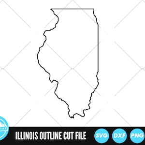 illinois Umriss SVG-Dateien | illinois Cut Files | Vereinigten Staaten von Amerika Vektor-Dateien | 300 x 300g Illuisien Karte, Clip Art