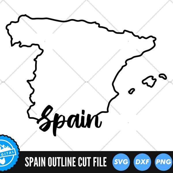 Spain SVG | Spain Cut Files | Spain Outline SVG | Spain Silhouette SVG | Spain Map Clip Art | Spain Vector