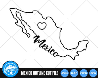 Mexico SVG | Mexico Cut Files | Mexico Outline SVG | Mexico Silhouette SVG | Mexico Map Clip Art | Mexico Vector