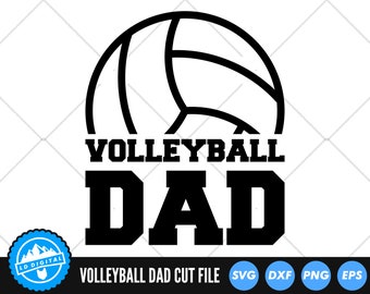 Volleyball Dad SVG Files | Volleyball Dad Cut Files | Volleyball Dad Vector Files | Volleyball Vector | Volleyball Clip Art