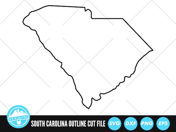 South Carolina Outline SVG Files | South Carolina Cut Files | United States of America Vector File | South Carolina Vector | SC Map Clip Art