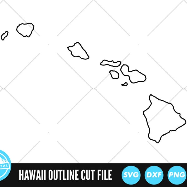 Hawaii Outline SVG Files | Hawaii Cut Files | United States of America Vector Files | Hawaii Vector | Hawaii Map Clip Art