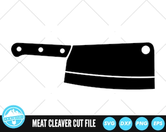 Meat Cleaver SVG Files | Butcher Knife Cut Files | Knife Silhouette Vector Files | Meat Cleaver Vector | Chef Knife Clip Art | CnC Files