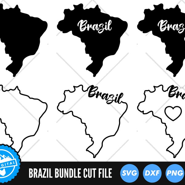 Brazil SVG | Brazil Cut Files | Brazil Outline SVG | Brazil Silhouette SVG | Brazil Vector | Brazil Map Clip Art