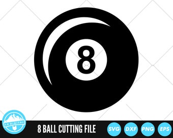 8 Ball Pool Billiard Ball SVG Files | 8 Ball Billiard Ball Cut Files | 8 Ball Billiard Ball Vector Files | 8 Ball Pool Clip Art | CnC Files