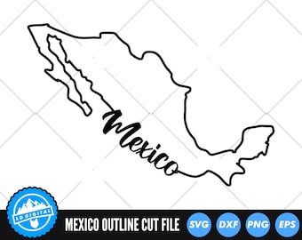 Mexico SVG | Mexico Cut Files | Mexico Outline SVG | Mexico Silhouette SVG | Mexico Map Clip Art | Mexico Vector