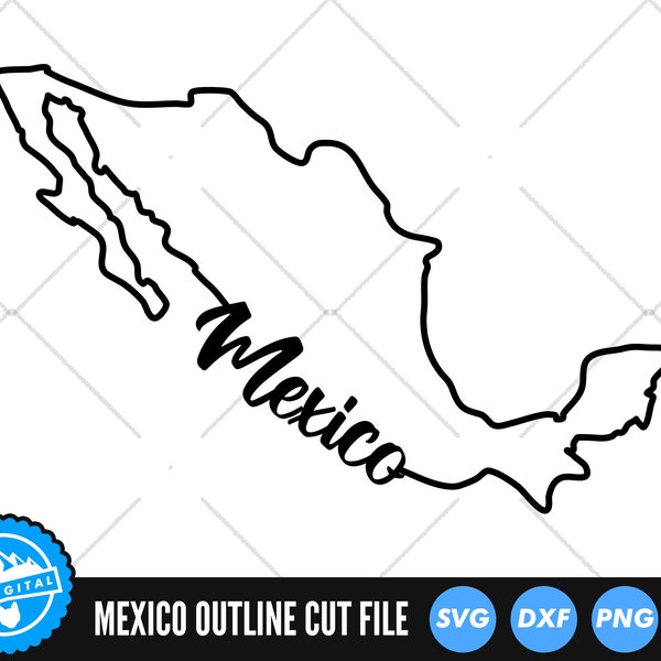 Mexico SVG | Mexico Cut Files | Mexico Outline SVG | Mexico Silhouette SVG | Mexico Map Clip Art | Mexico Vector