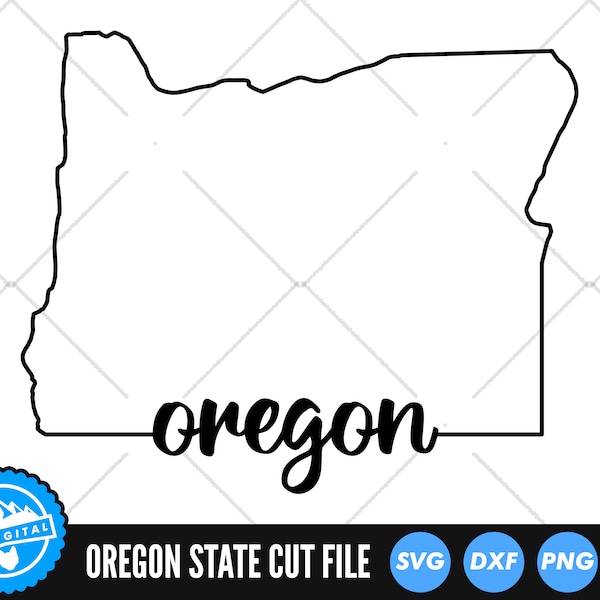 Oregon Outline with Text SVG Files | Oregon Cut Files | United States of America Vector Files | Oregon Vector | Oregon Map Clip Art