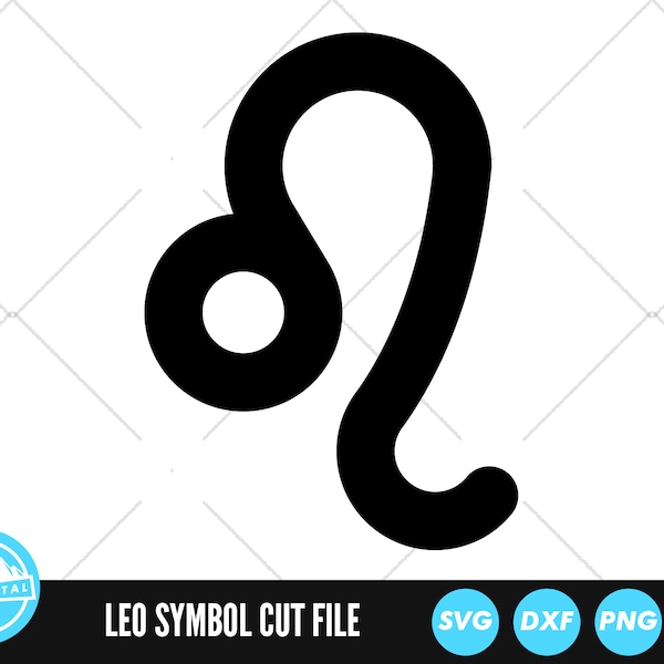 Leo Zodiac Symbol SVG Files | Zodiac Symbol Cut Files | Horoscope Vector Files | Astrology Vector | Zodiac Symbol Clip Art