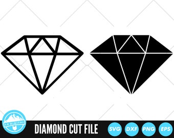 Diamond SVG Files | Diamond Cut Files | Diamond Vector Files | Engagement Wedding Vector | Diamond Clip Art | CnC Files