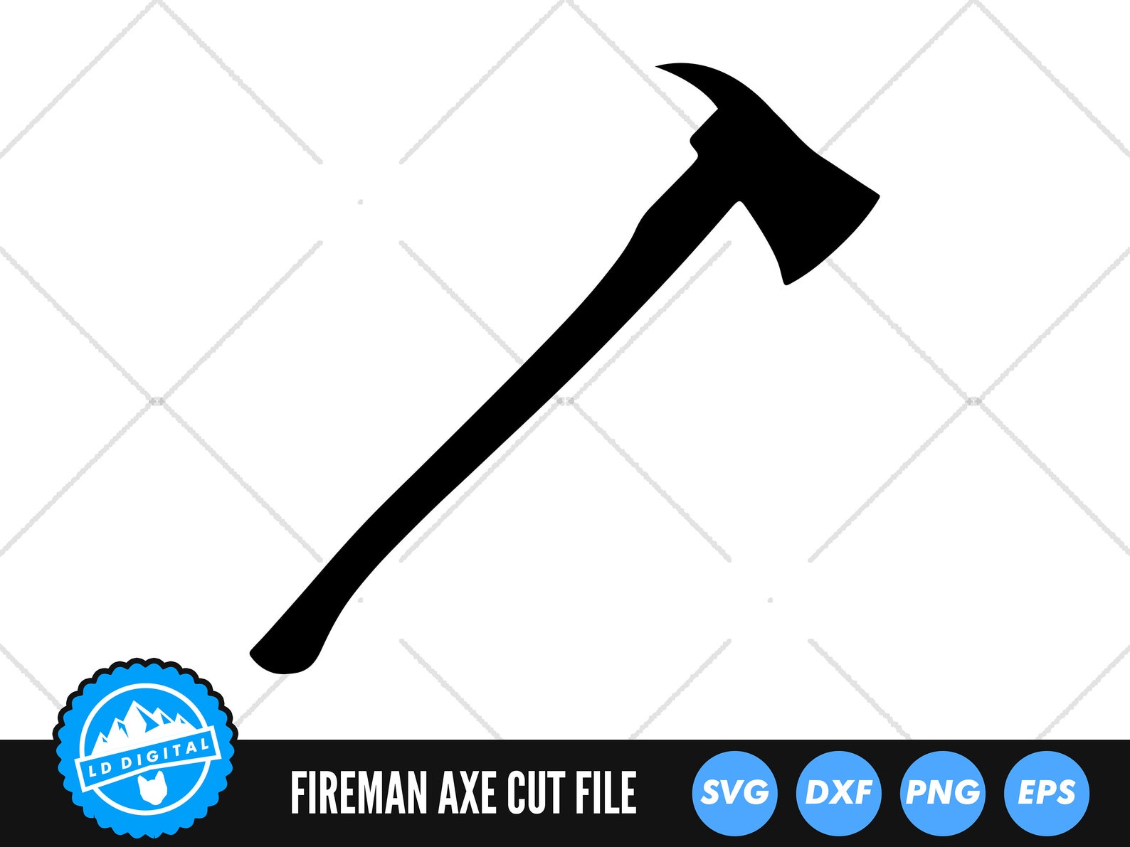 Fireman Axe SVG Files | Axe SVG Cut Files | Axe Silhouette SVG Vector ...
