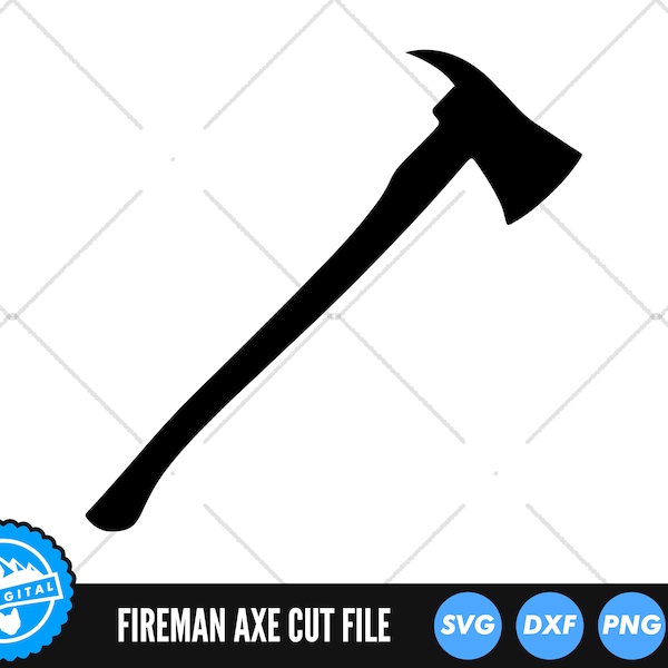 Fireman Axe SVG Files | Axe SVG Cut Files | Axe Silhouette SVG Vector Files | Firefighter Vector | Axe Monogram | Fireman Clip Art