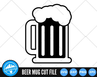 Beer Mug Silhouette SVG Files | Beer Glass Cut Files | I Need Beer Vector Files | Alcohol Vector | Drink Glasses Clip Art