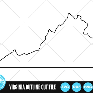 Virginia Outline SVG Files | Virginia Cut Files | United States of America Vector Files | Virginia Vector | Virginia Map Clip Art