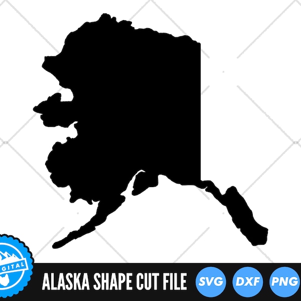 Alaska State SVG Files | Alaska Silhouette Cut Files | United States of America Vector Files | Alaska Vector | Alaska Map Clip Art