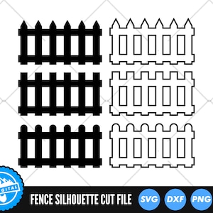 Fence SVG Files | Picket Fence SVG Cut Files | Wood Picket Fence Vector Files | Fence Silhouette Clip Art