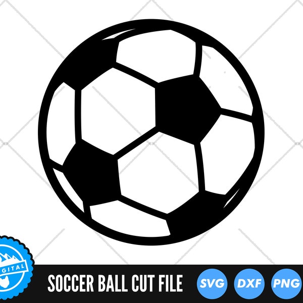 Fichiers SVG de ballon de football | Fichiers de coupe de football | Fichiers vectoriels de ballon de football | Vecteur de ballon de football en couches | Clipart de ballon de football | Fichiers CNC